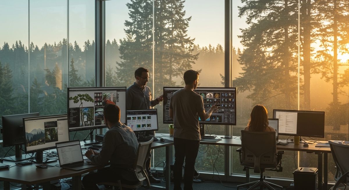 Marketing professionals working in their field